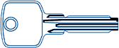 Ключ перфо<br />
(вертикальная нарезка)<br />
CISA, ISEO, MAUER, Titan